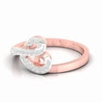 thumbnail image 6 of Auory Twisted Heart Moissanite True Love Elegant Ring in Rose Gold Plated for Women, 6 of 10