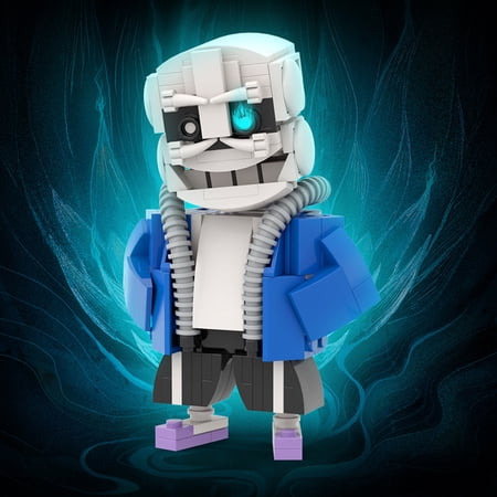 Undertale Sans Building Blocks Set Iconic Skeleton Character Detailed Collector’s Item Compatible with Major Brick Brands