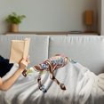 thumbnail image 3 of Goat Soft Flannel Fleece Throw Blanket, Reared up Grandioso Horns and Colorful Oriental Ornaments as Zodiac, Cozy Plush for Indoor and Outdoor Use, 50" x 70", Multicolor, by Ambesonne, 3 of 5