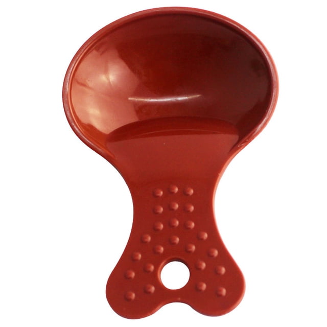 Cuchara de plástico para comida de perros y gatos, marrón, de unos 10 cm de largo y 7,5 cm de ancho ZefeiWu 8390613059871