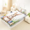 thumbnail image 4 of Erosebridal Cartoon Rabbit Kids Twin Sheet Sets, Easter Eggs Butterfly Bedding, 3 Pieces, 4 of 5