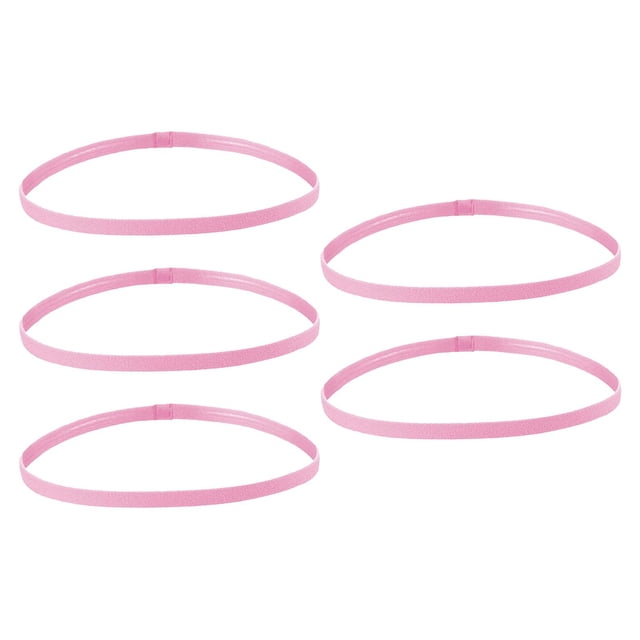 5 piezas de diademas elásticas antideslizantes, diadema de entrenamiento, banda para el sudor colorida, moda Talla única Yuyangstore Diademas Deportivas