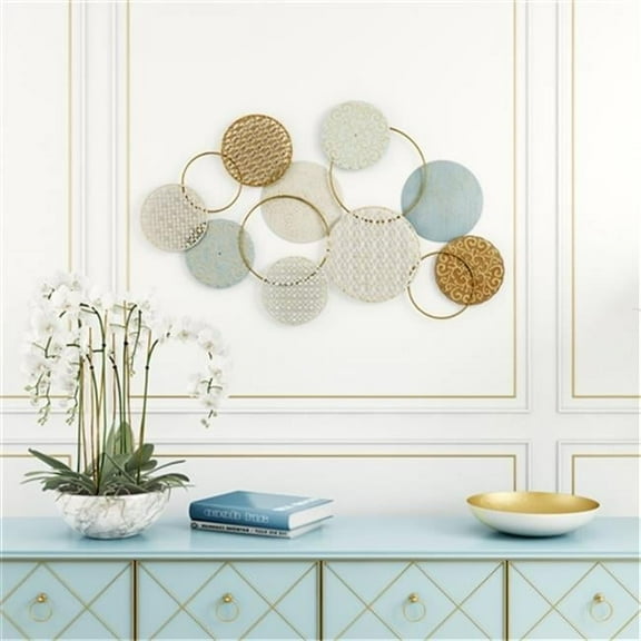 Aspire Home Accents 7227 Orly Abstract Metal Wall Decor, Multi Color