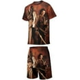thumbnail image 2 of Pirates of The Caribbean Boys Short Sleeve T-Shirt And Shorts Outfit Set Activewear Mesh Short Set for Kids, 2 of 7