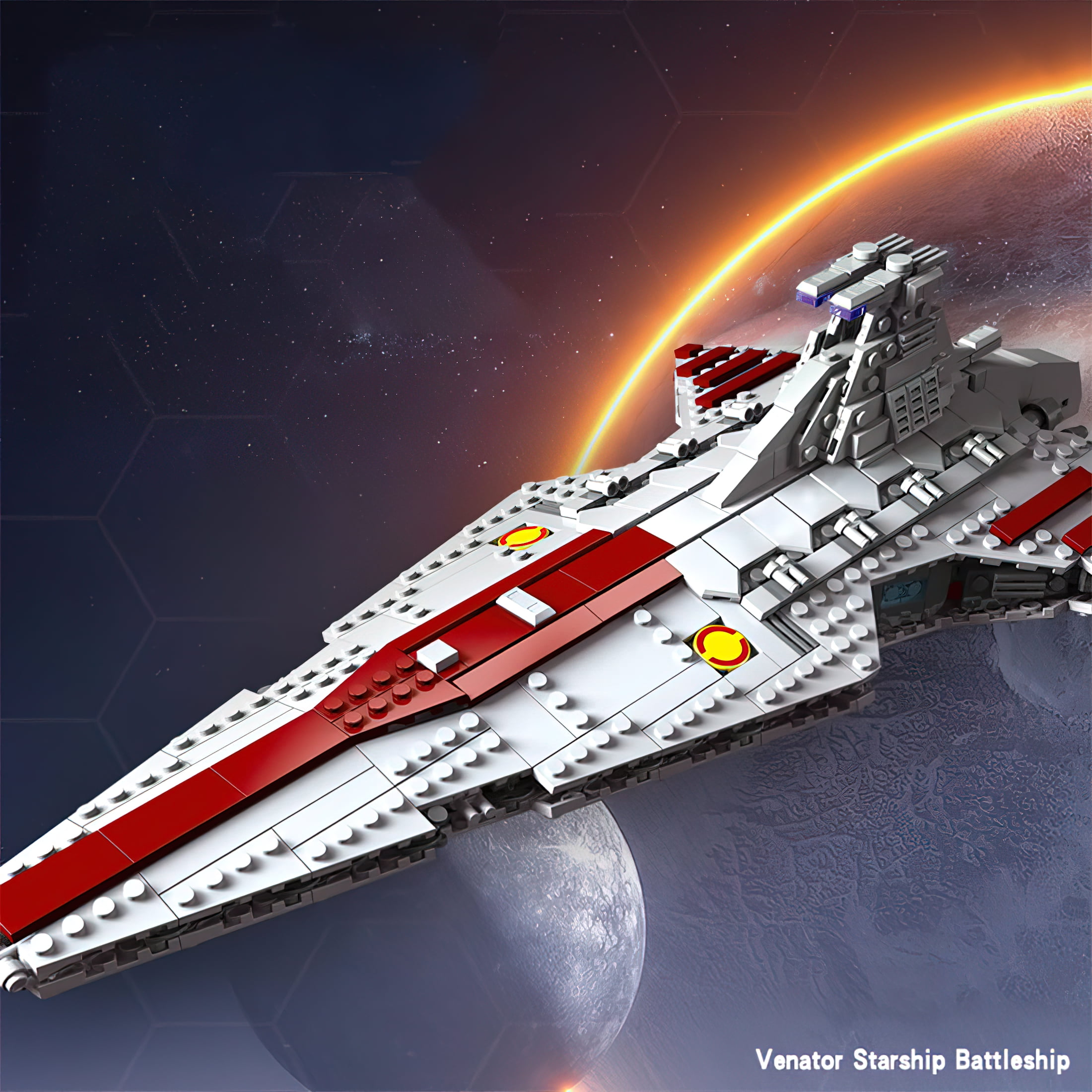 MACTANO Star Destroyer Building Block Set Venator-Class Attack Cruiser Plastic Toy for Adult 960PCS