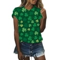 thumbnail image 3 of Fesfesfes Tshirts Shirts for Women Casual St. Patrick's Day Printed Short Sleeve Round Neck Pullover Blouse T-shirt Tops Sweatshirt for Women XL(US:10), 3 of 7