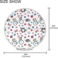 thumbnail image 3 of Coolnut Patriotic Star Round Tablecloth with Zipper Umbrella Hole, Waterproof Washable Polyester Fabric Table Cover for Outdoor Patio Garden Party, 60", 3 of 7