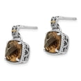 thumbnail image 2 of Sterling Silver with 14k Smoky Quartz Earrings, 2 of 3