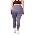 thumbnail image 4 of IINERZIA 2 Pack Womens Crossover Plus Size Leggings High Waisted Tummy Control Criss Cross V Waist Plus Size Black and Charcoal 1X, 4 of 5