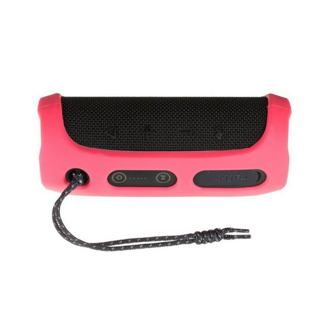 Étui en Silicone Souple Antichoc Étanche pour Haut-Parleur Bluetooth JBL Flip4 Rouge Rose