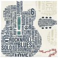 thumbnail image 1 of Great BIG Canvas | Rolled Michael Mullan Poster Print entitled Type Guitar Square II, 1 of 4