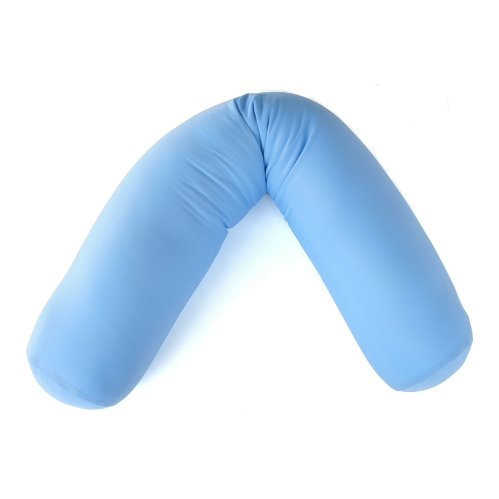 Squishy Deluxe Microbead Body Pillow with Removable Cover Sky Blue