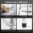 thumbnail image 5 of Ruedamann 29" H Swivel Bar Stool, Black Leatherette Padded Seat, Chrome Frame, Holds Up to 300 lbs, Shop Stool for Kitchen, Home Bar, 5 of 8