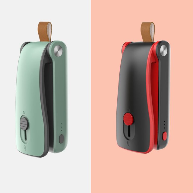 Resellador de bolsas de mano, mini sellador de bolsas 2 Mini sellador de bolsas, sellador térmico y cortador, diseño aerodinámico