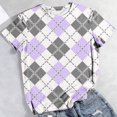 thumbnail image 1 of Fiudx Tops para Mujer Blusa de Manga Corta con Cuello Redondo y Pantalón Corto Informal para Mujer a La Moda, 1 of 4