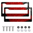 thumbnail image 2 of 1PC Red Glitter Decorative Plates with Mounting Accessories License Plate Frames 2 Holes 6. 3x12. 2inch(16x31cm), 2 of 8