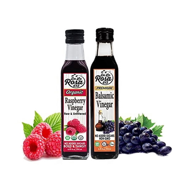 De La Rosa 613 Organic Raspberry & Balsamic Vinegar Variety Pack, Kosher for Passover, 8.45 Oz (pack of 2)