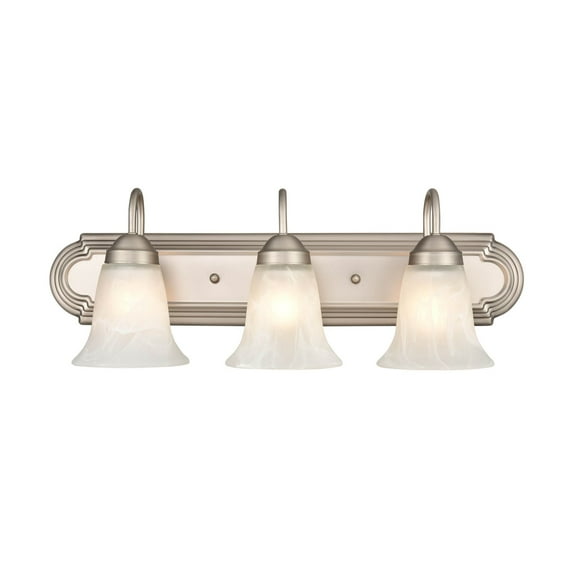 4283-SN Millennium Lighting 3 Light Bath Vanity-8.5 Inches Tall and 24 Inches Wide-Satin Nickel Finish
