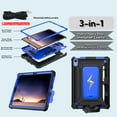 thumbnail image 4 of Dteck Kids Case for iPad 11-inch (A16) 2025,iPad 10th Gen 10.9" Shockproof Silicone+PC Case Built-in Kickstand Cover with Shoulder Strap for iPad 10th/11th Generation,Black+Blue, 4 of 8
