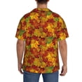 thumbnail image 3 of Gukieu Vintage maple leaf autumn Print Men's Short-sleeved Shirts, Button-down Pocket Shirts, T-shirts, Beach Vacation Travel Summer Clothing-Medium, 3 of 5