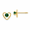 Emerald, variant on Emerald Heart Stud Earrings for Women 14K Yellow Gold Button Style