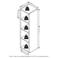 thumbnail image 3 of Furinno Cubicle Open Back Decorative Verticle Cube Storage Organizer, 4-Cube, Dark Oak, 3 of 5