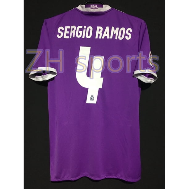 2016/2017 Camiseta Real Madrid Away Retro Jersey Fútbol 16/17 Camiseta Real Madrid BELE11 RONALDO 7 SERGIO Ramos 4