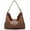 Coffee, variant on Vonmay Hobo Bag for Women Classic Buckled Shoulder Bag Soft Leather with Zip Pockets