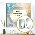 thumbnail image 3 of Designart "Sacred Mandala Fragile Gold Gentle Cyan" Boho Mandala Square Mirror For Wall Decor - Large Gold Square Mirror Printed Wall Decor - Traditional Square Living Room Mirror, 3 of 5