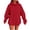 Red, variant on RYRJJ Oversized Hoodies for Women Cute Hoodie Pullover Lightweight Fall Winter Basic Soft Drawstring Hooded Sweatshirts Y2K Tops(Blue,L)