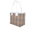 thumbnail image 2 of Burberry Female Vintage Check Pattern Cotton/Leather Blend Tote Bag Pink, 2 of 3