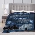 thumbnail image 5 of Gifts for Wife, To My Wife Blanket from Husband, Birthday Wedding Anniversary Valentine's Day Romantic Presents Love Gifts for Her Women, Super Soft Flannel Throw Blanket, 50x60 Inch, 5 of 6