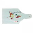 thumbnail image 1 of Winery Cutting Board, Wine Glass with Colorful Imaginary Growing Leaves Aroma Sommelier Relax Joy, Decorative Tempered Glass Cutting and Serving Board, Wine Bottle Shape, Multicolor, by Ambesonne, 1 of 1