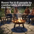 thumbnail image 3 of Sunnydaze Bol Rond en Fonte Rustique pour Camping Extérieur Ou Cour Arrière avec Poignées - 30 Pouces - Rouille Oxydée, 3 of 10