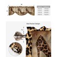 thumbnail image 5 of Tie Up Valance Curtain for Kitchen,Retro Leopard Shoes Theme Rod Pocket Short Curtains Adjustable Tie-Up Shade Valances,Country Animal Skin Texture Window Treatment for Bathroom Living Room Bedroom, 5 of 8