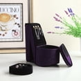 thumbnail image 5 of 9" Tall High Heel Shoe Design Jewelry Box Purple Velvet with Hooks for Necklaces Earrings Rings  Display Storage Organizer, 5 of 5