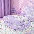 thumbnail image 5 of meiyoeat Purple Personalized Monogram S Zipper Full Size Comforter Sets with Fitted Sheet and 2 Pillowcases,Rainbow Cloud Loves Initial Art Zipper Bedding Set,Colorful Stars Reversible,4-Piece, 5 of 7