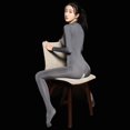 thumbnail image 5 of Mono sexy para mujer, con cremallera brillante y escote abierto, transparente, sin entrepierna, brillante, de una pieza, ajustado, para club, 5 of 5