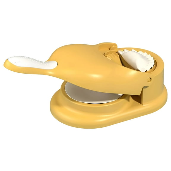 ACDANC 2 In 1 Tortilla Press Dumpling Skin Maker,Tortilla Dough Dumpling Artifact Dough Pressing Tool Dumpling Skin Wrapper Machine Yellow 4.3"