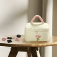 thumbnail image 7 of Unique Bargains 1Pc Corduroy Makeup Bag Large Cosmetic Bag Aesthetic Cute Tulip Flower Pattern Makeup Bag White, 7 of 7