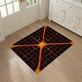thumbnail image 3 of ODIKA 3'x5' Washable Throw Rug Illusion Cracked Abstract Grid Flow Molten Border Volcanic Optical Refined for Entryway, Kitchen, Mudroom, Stain Resistant, Low Profile, Non-Slip, 3 of 7