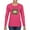 Fuschia, variant on Softball Life Animal Print Girl Sports Womens Graphic Long Sleeve T-Shirt, Fuschia, Large