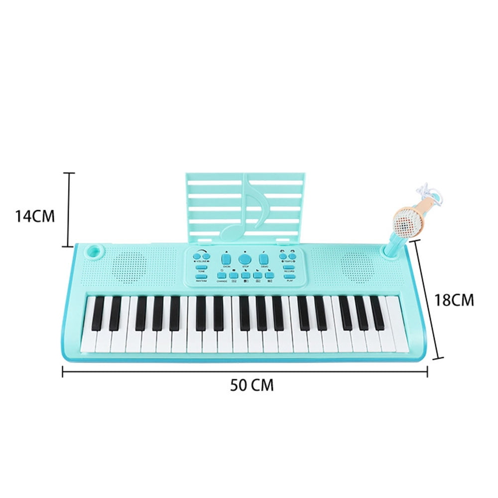 TIANLAIMEI Electric Digital Piano 37 Key Musical Beginner Electric Keyboard with Microphone USB Rechargeable, Gifts for Christmas, Birthday