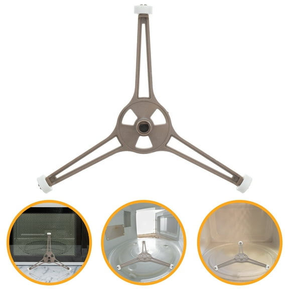 Homoyoyo Microwave Turntable Base, Brown Plastic, Rotating Swivel, Evenly Heated, Simple Setup