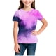 thumbnail image 4 of Blusas y camisas de manga corta con cuello redondo Camiseta estampada de manga corta para niños Cuello redondo Media manga Casual Versátil Top de poliéster para niñas, 4 of 5