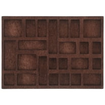 OUNONA Elegant Dark Brown Wooden Jewelry Organizer Box Compact and Versatile Storage for Home and Office