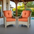 thumbnail image 2 of Ovios Patio Chairs Set of 2, Outdoor Rattan Wicker Armchairs with Cushions, All-Weather Chairs for Garden or Porch, 2 of 7