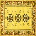thumbnail image 1 of Ahgly Company Indoor Square Abstract Yellow Modern Area Rugs, 5' Square, 1 of 4