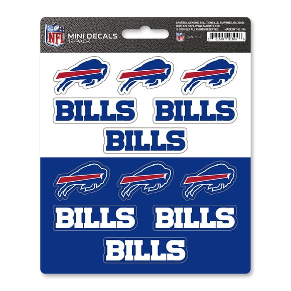 Juego De Calcomanías Buffalo Bills Mini Paquete De 12