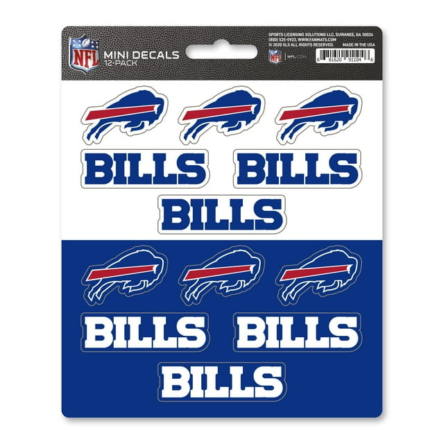 Juego De Calcomanías Buffalo Bills Mini Paquete De 12
